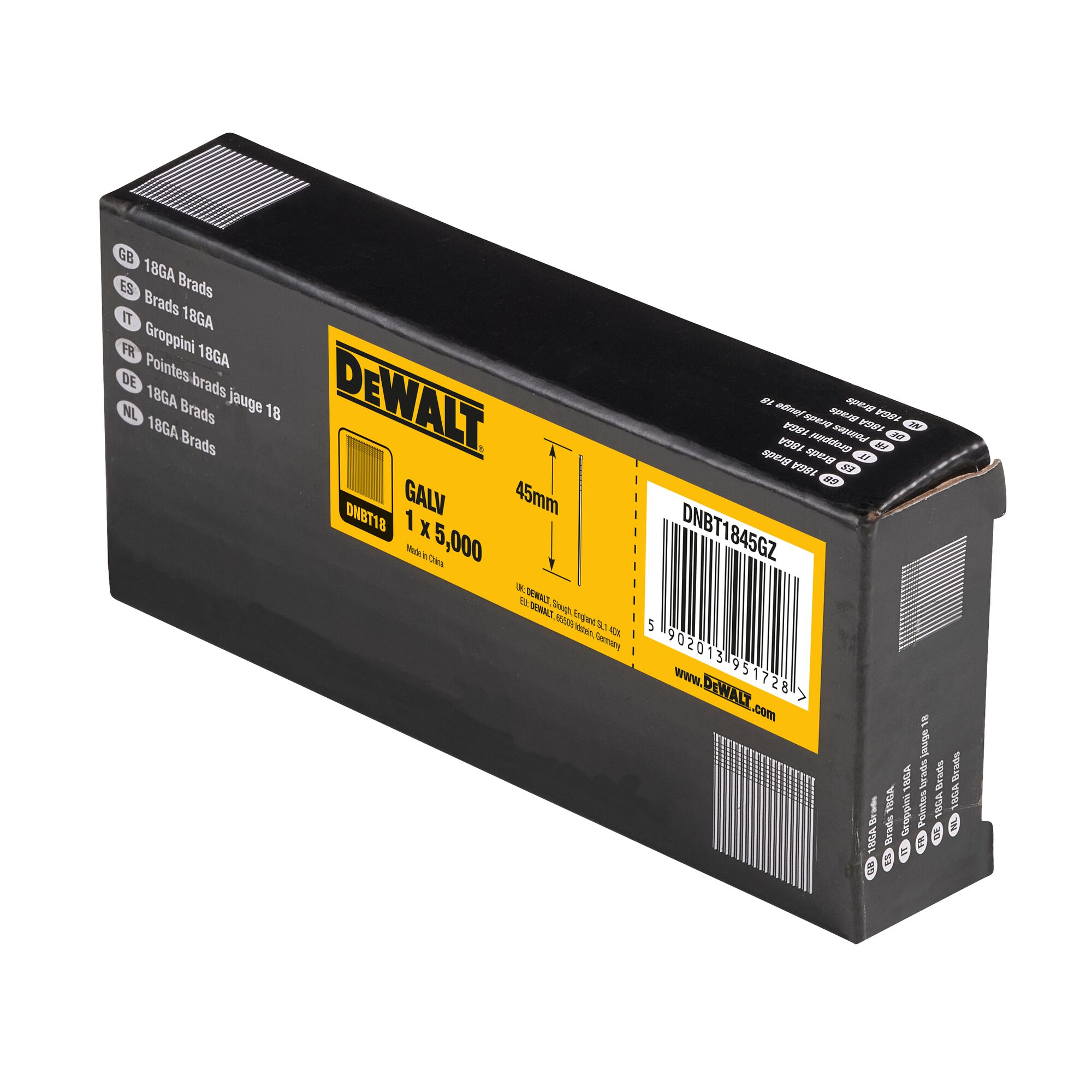 DeWALT Galvanised Nail; 45 mm x 1.25 mm;