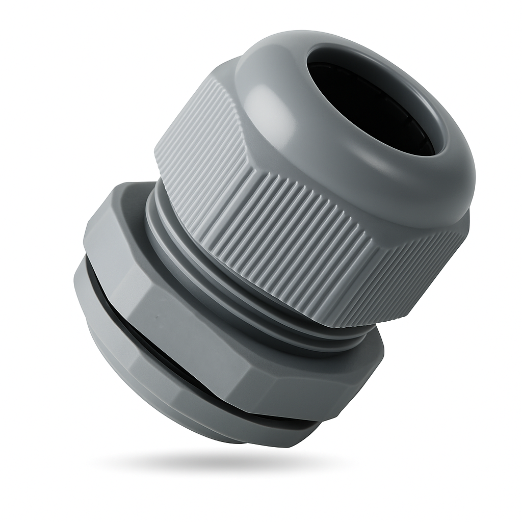 E-Pro Grey Nylon Cable Gland PG-9 Thread 4mm to 6mm Cable Diameter