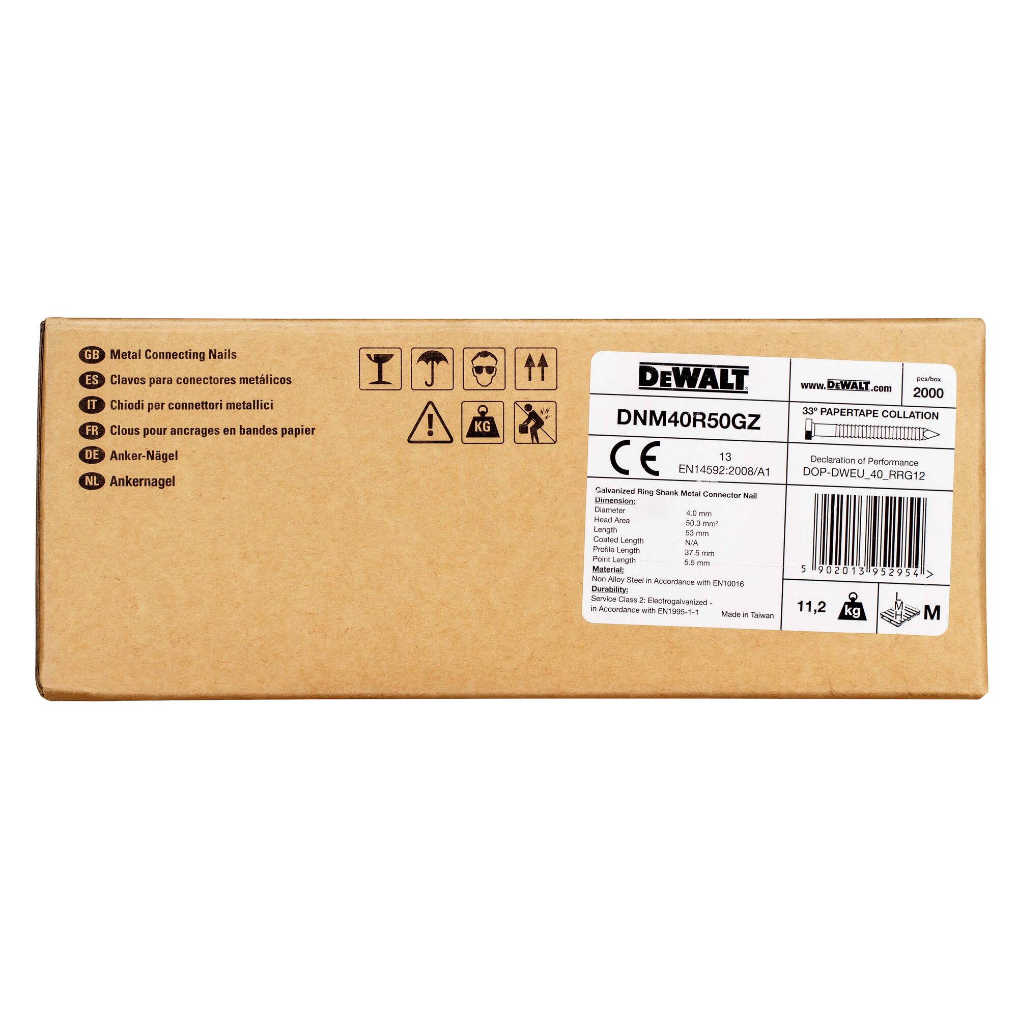 DeWALT Galvanised Nail; 50 mm x 44 mm;