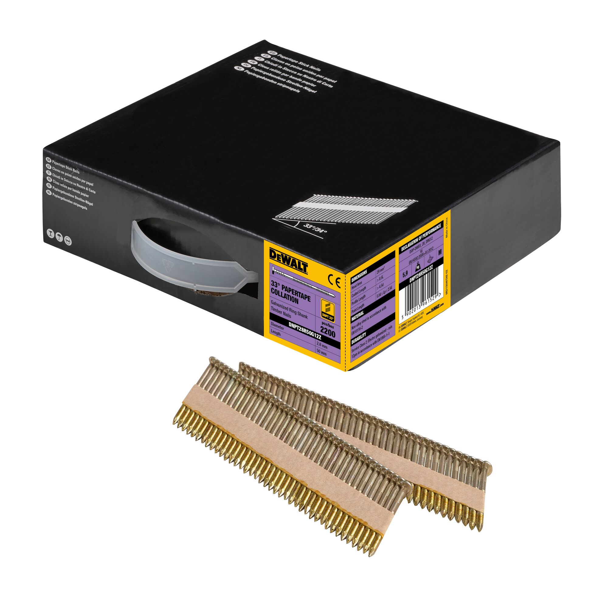 DeWALT Galvanised Nail; 50 mm x 2.8 mm;