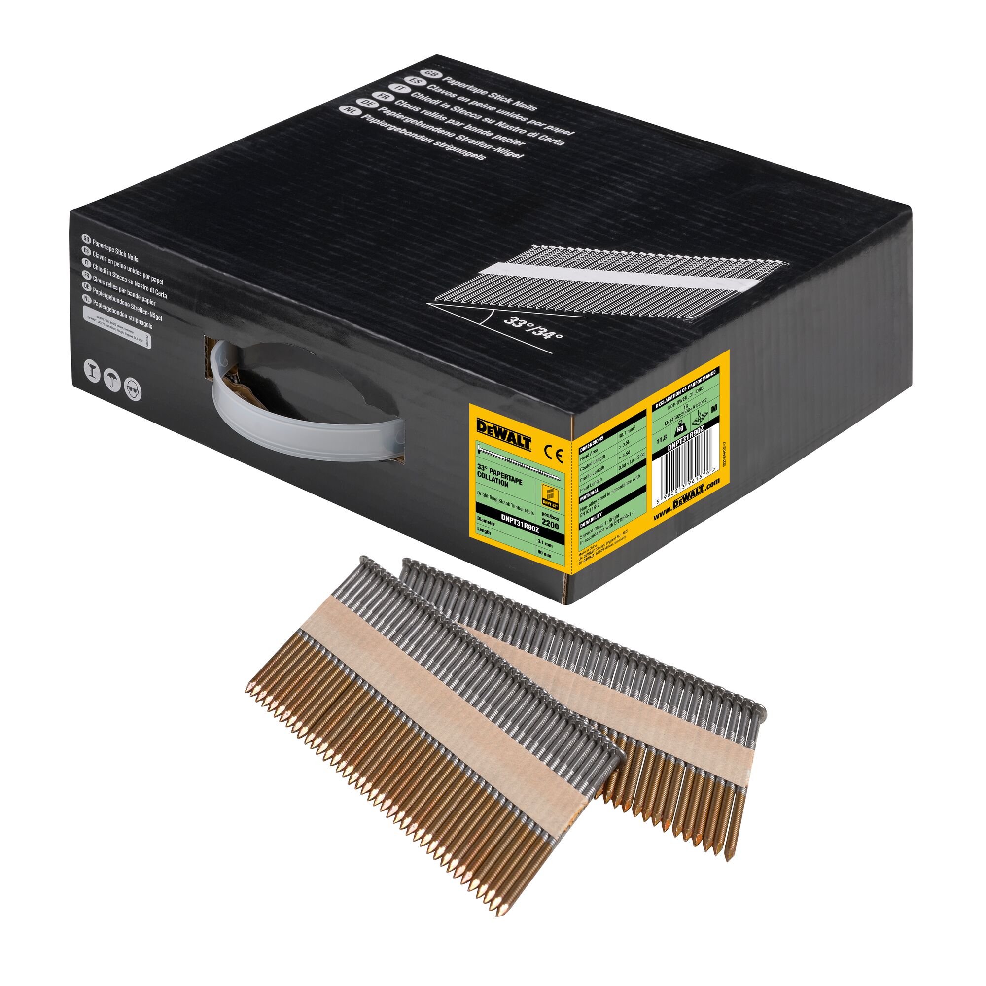 DeWALT Galvanised Nail; 90 mm x 3.1 mm;