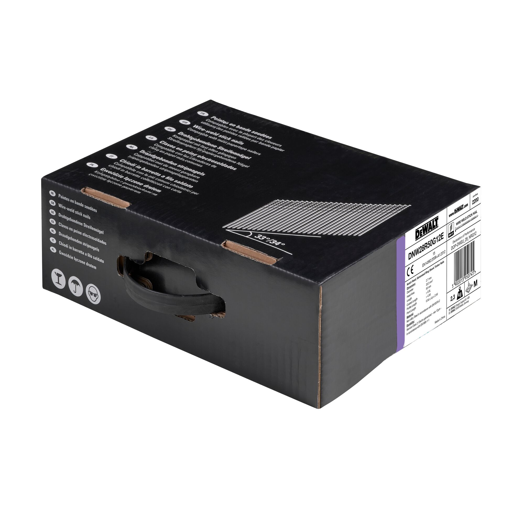 DeWALT Galvanised Nail; 50 mm x 2.8 mm;