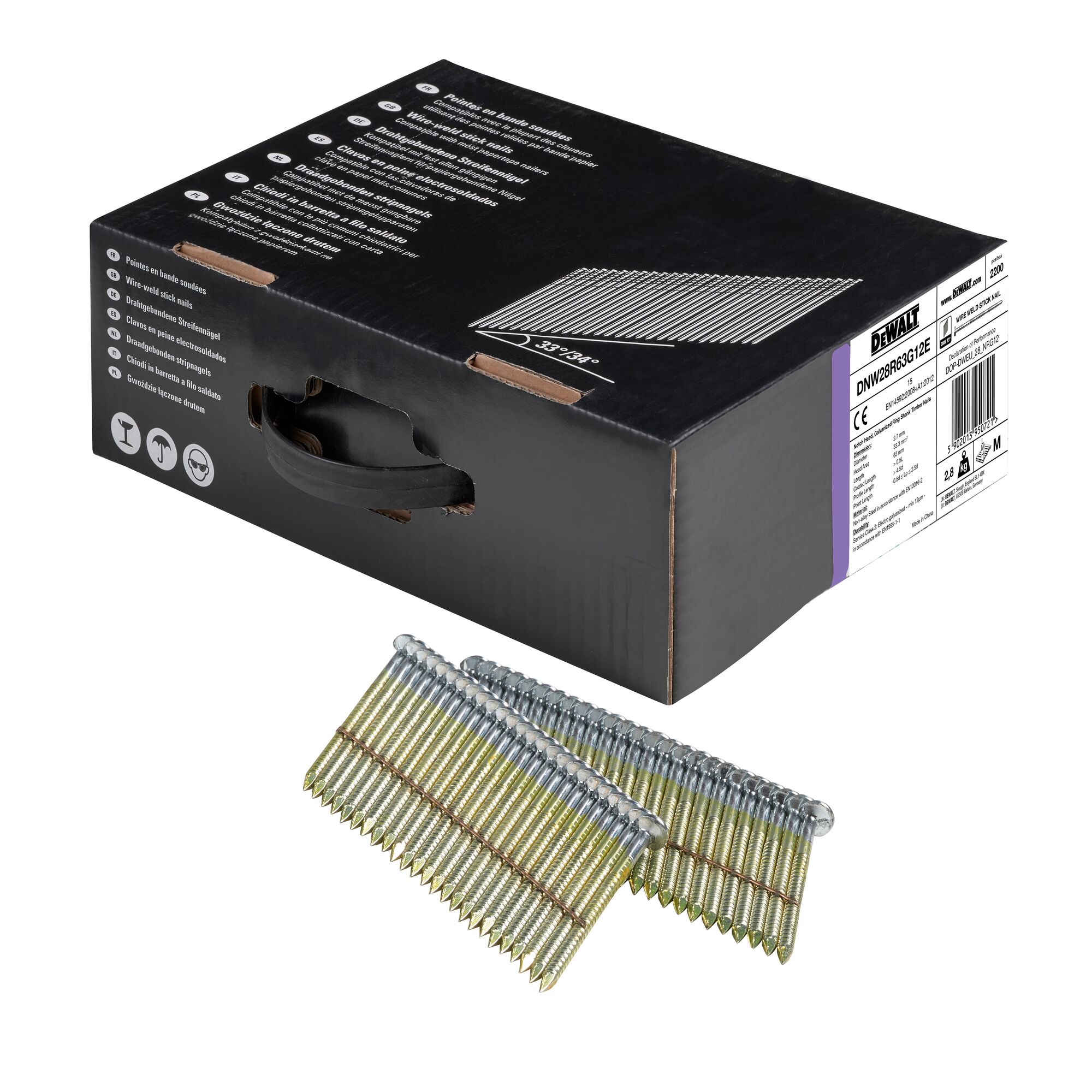 DeWALT Galvanised Nail; 2.8 mm;
