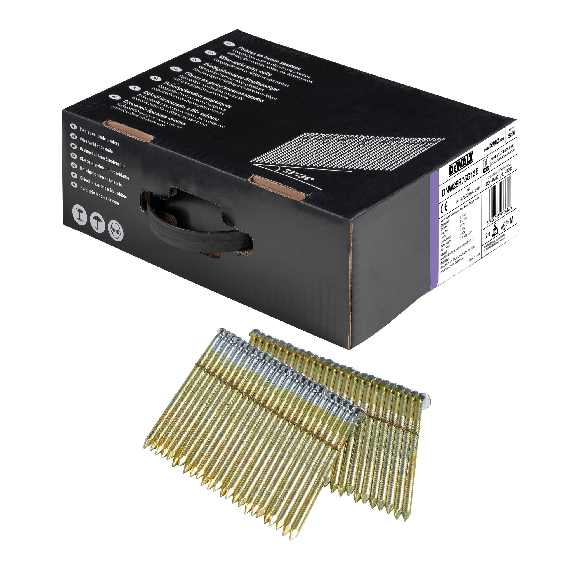 DeWALT Galvanised Nail; 2.8 mm;
