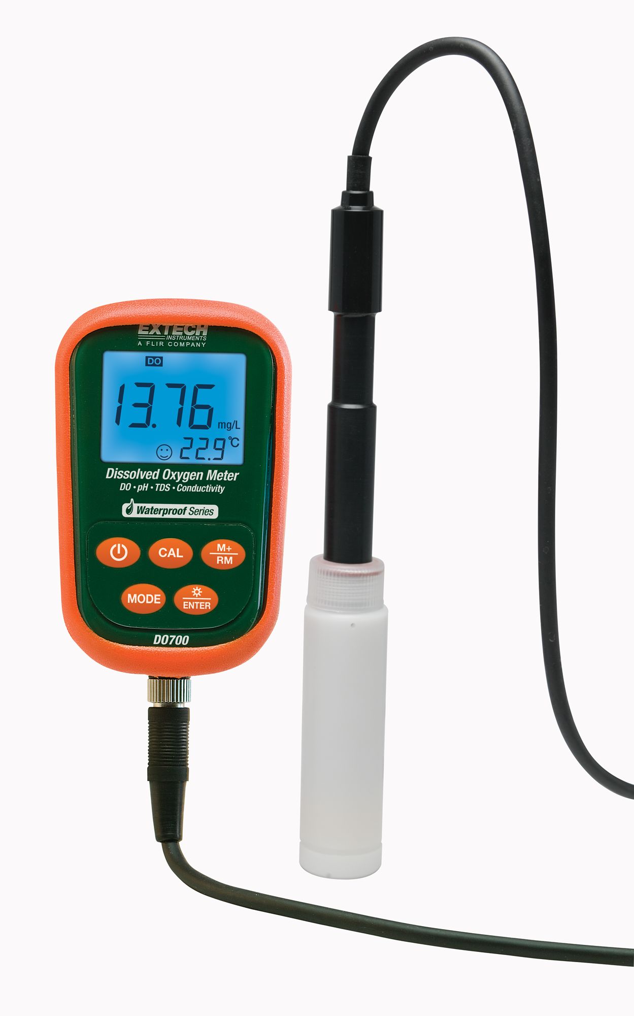 Extech DO700 pH Meter, ±0.02 pH Accuracy, 0.01 pH Resolution, 19.99 pH Max, 100 °C Max