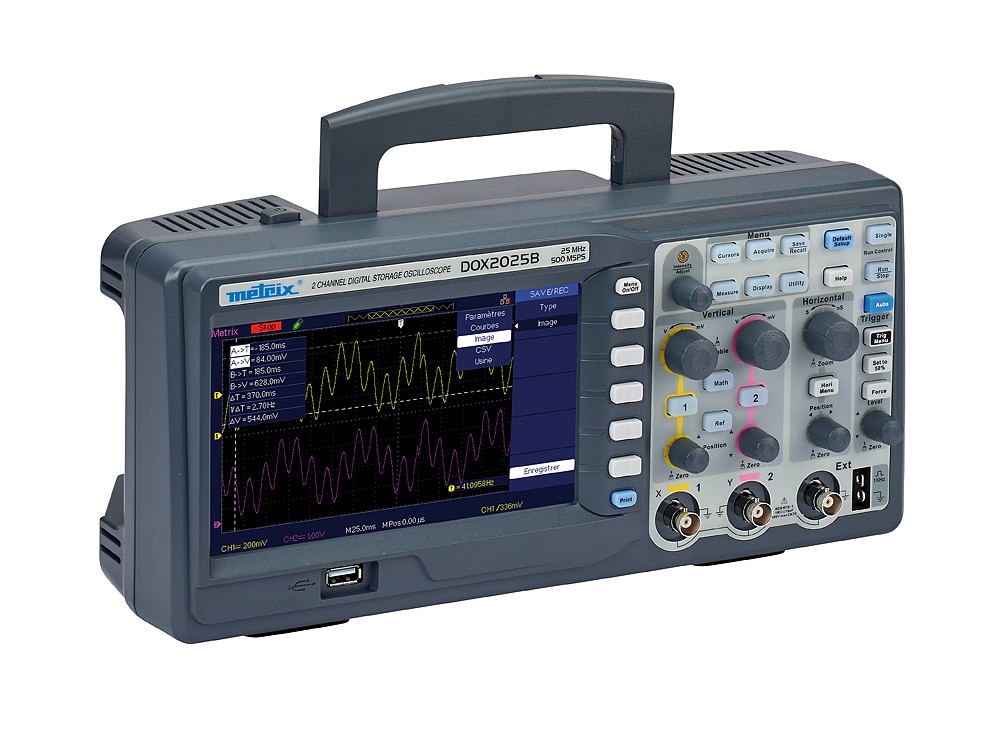 Metrix DOX 2000B Series, 100 MHz Bench Oscilloscope, 2 Channels - RSCAL