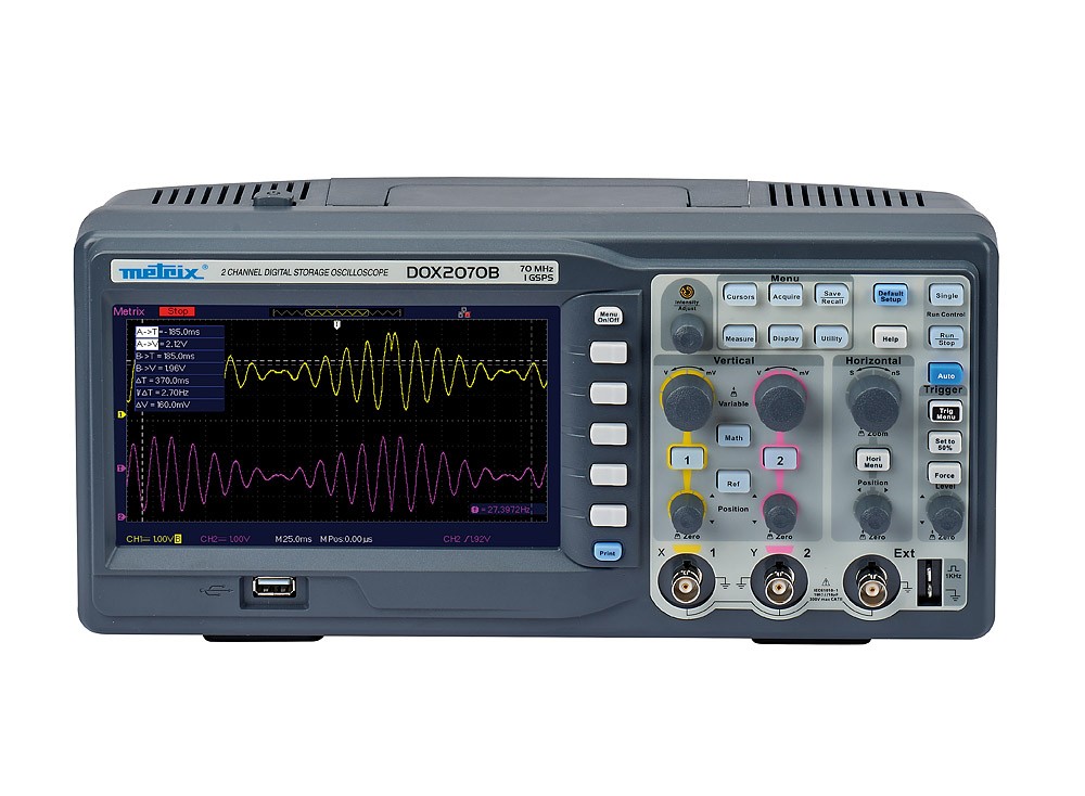 Metrix DOX 2000B Series, 100 MHz Bench Oscilloscope, 2 Channels - UKAS