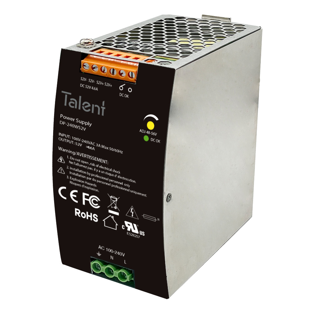 Edimax DP Switched Mode DIN Rail Power Supply 264V ac AC Input 52V dc, 4.6 A Output DC 240 W