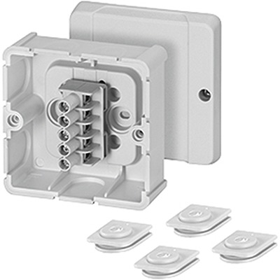 HENSEL DP Series Grey Polystyrene Junction Box, IP54, 5 Terminals, 49 mm, 88mm 88 mm