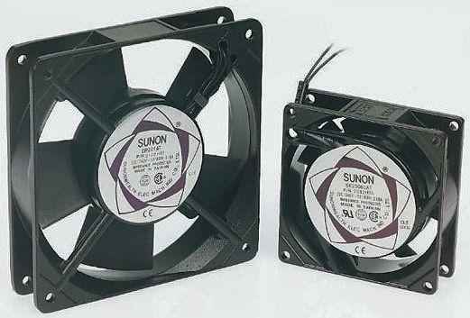 Sunon DP Series Axial Fan, 230V ac, 144.4 m³/h, 19 W, 110 mA Max 120 mm, 120mm, 38 mm