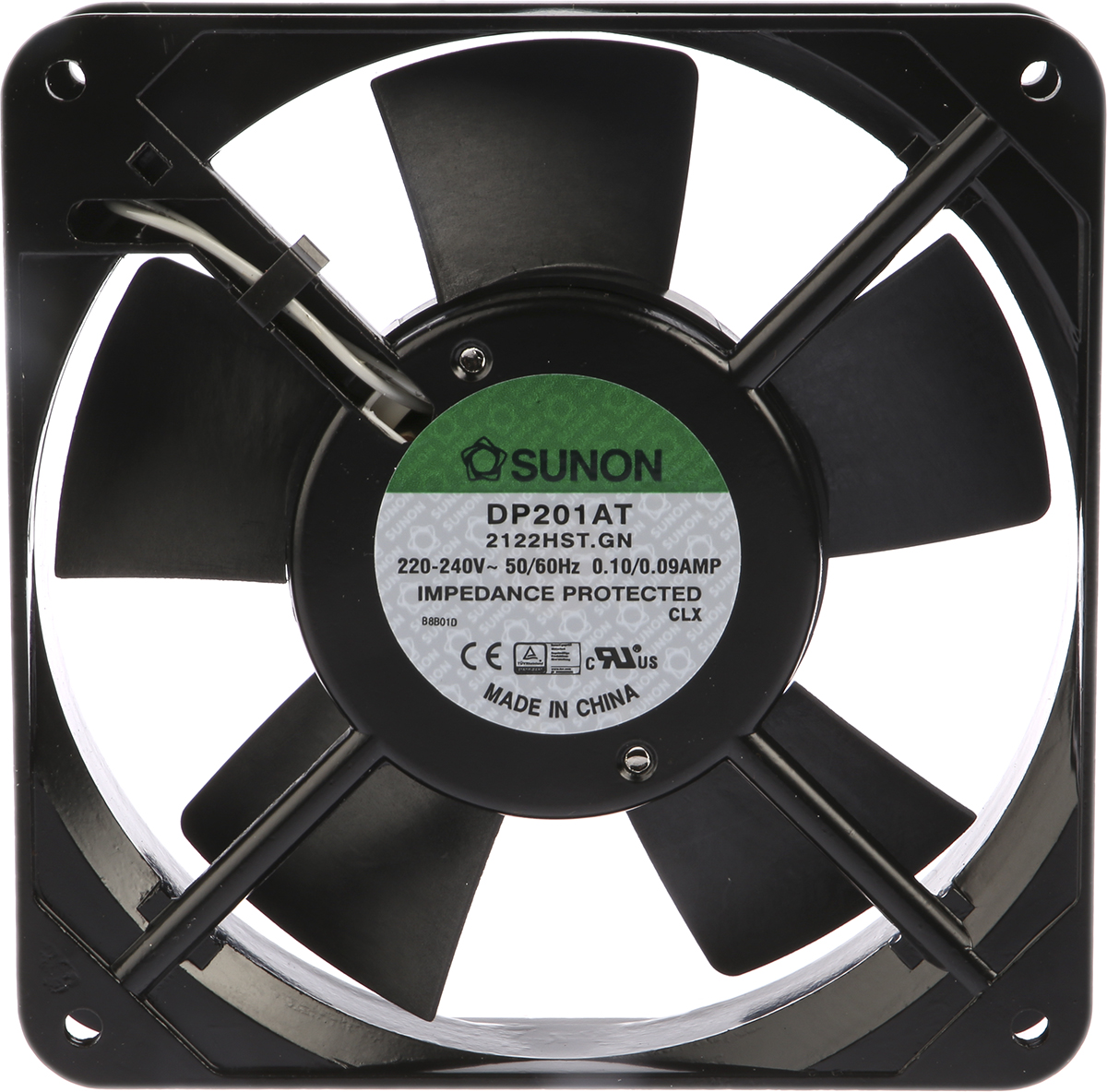 Sunon DP Series Axial Fan, 230V ac, 109 m³/h, 19 W, 90 mA Max 120 mm, 120mm, 25 mm