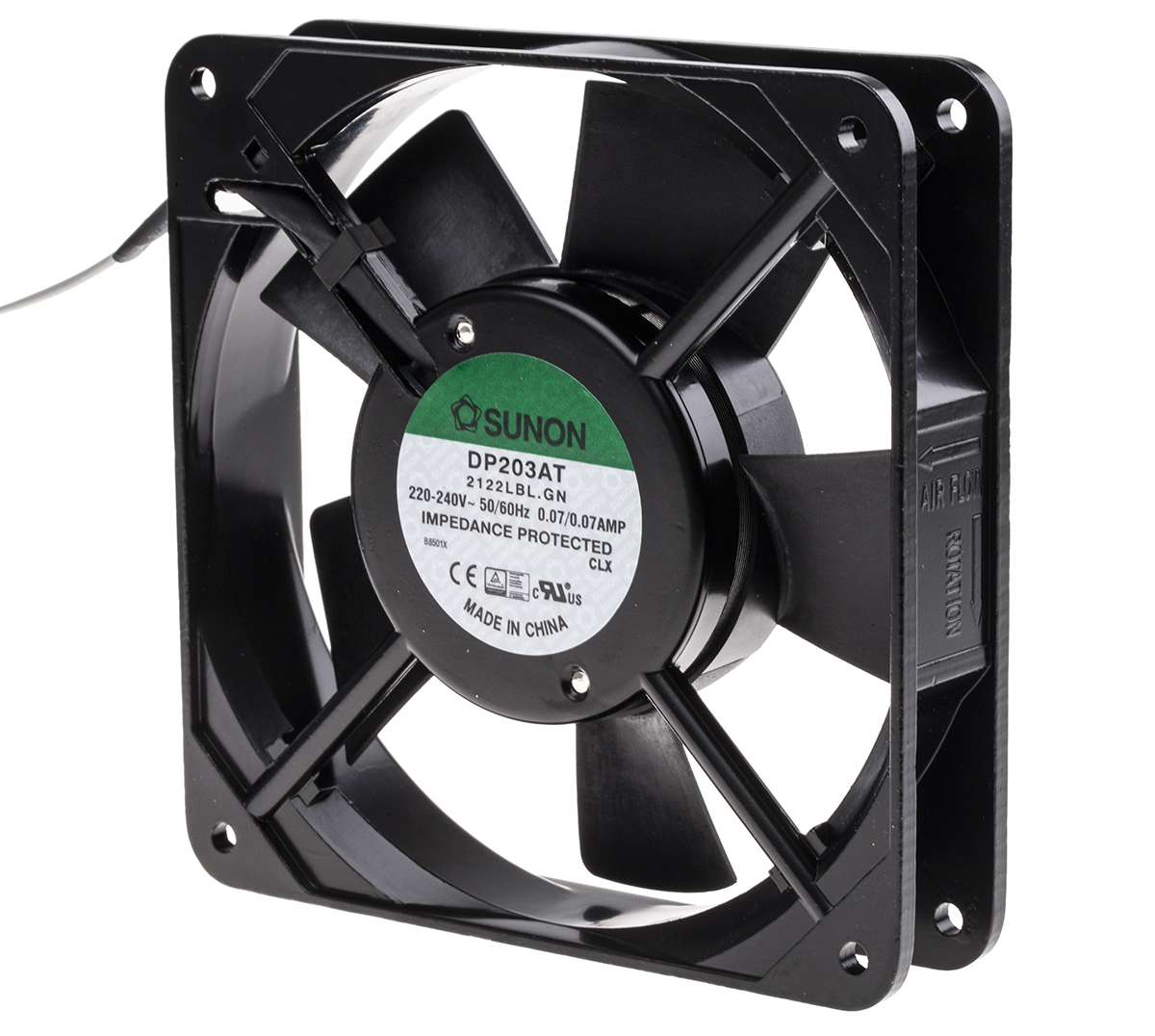 Sunon DP Series Axial Fan, 230V ac, 91.8 m³/h, 13 W, 70 mA Max 120 mm, 120mm, 25 mm