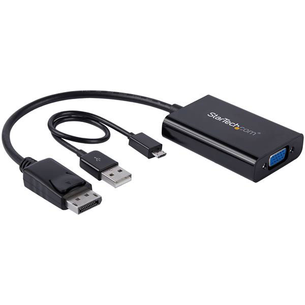 dp2vgaa StarTech.com  1 port DisplayPort to VGA  Adapter 250 mm Length 1920 x 1200 pixel Maximum Resolution