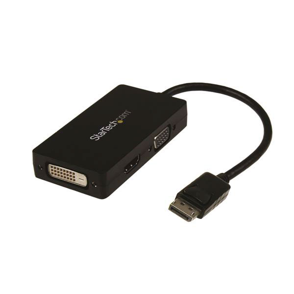StarTech.com  3 port DisplayPort to DVI, VGA, HDMI  Adapter 150 mm Length 1920 x 1200 pixel Maximum Resolution