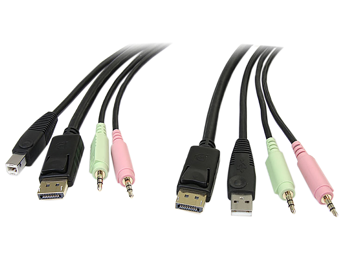 StarTech.com Male USB Type A to Male 3.5 mm Stereo Jack x 2 KVM Cable