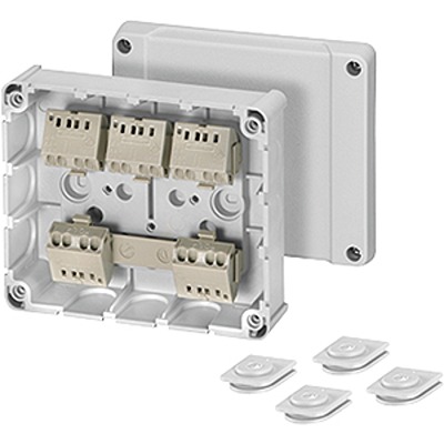 HENSEL DPC Series Grey Polystyrene Junction Box, IP54, 5 Terminals, 49 mm, 139mm 119 mm