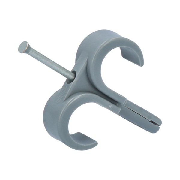 Nelco Grey Polyethylene Cable Clip, 19 mm Max. Bundle Plug-In 40 mm 15.3mm 15.3 mm