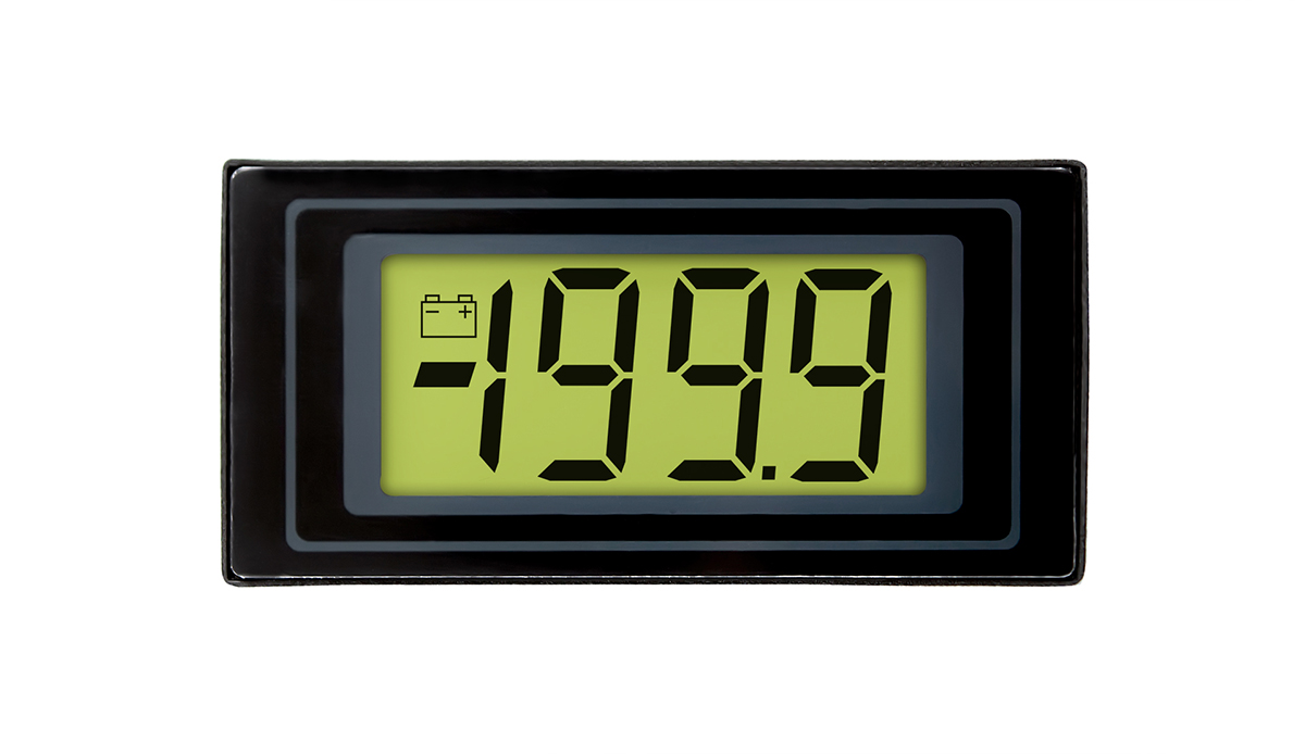 dpm-125-bl Lascar SS Series Digital Voltmeter DC, LCD Display 3-Digits ±1 %, 22.2 mm, 45 mm