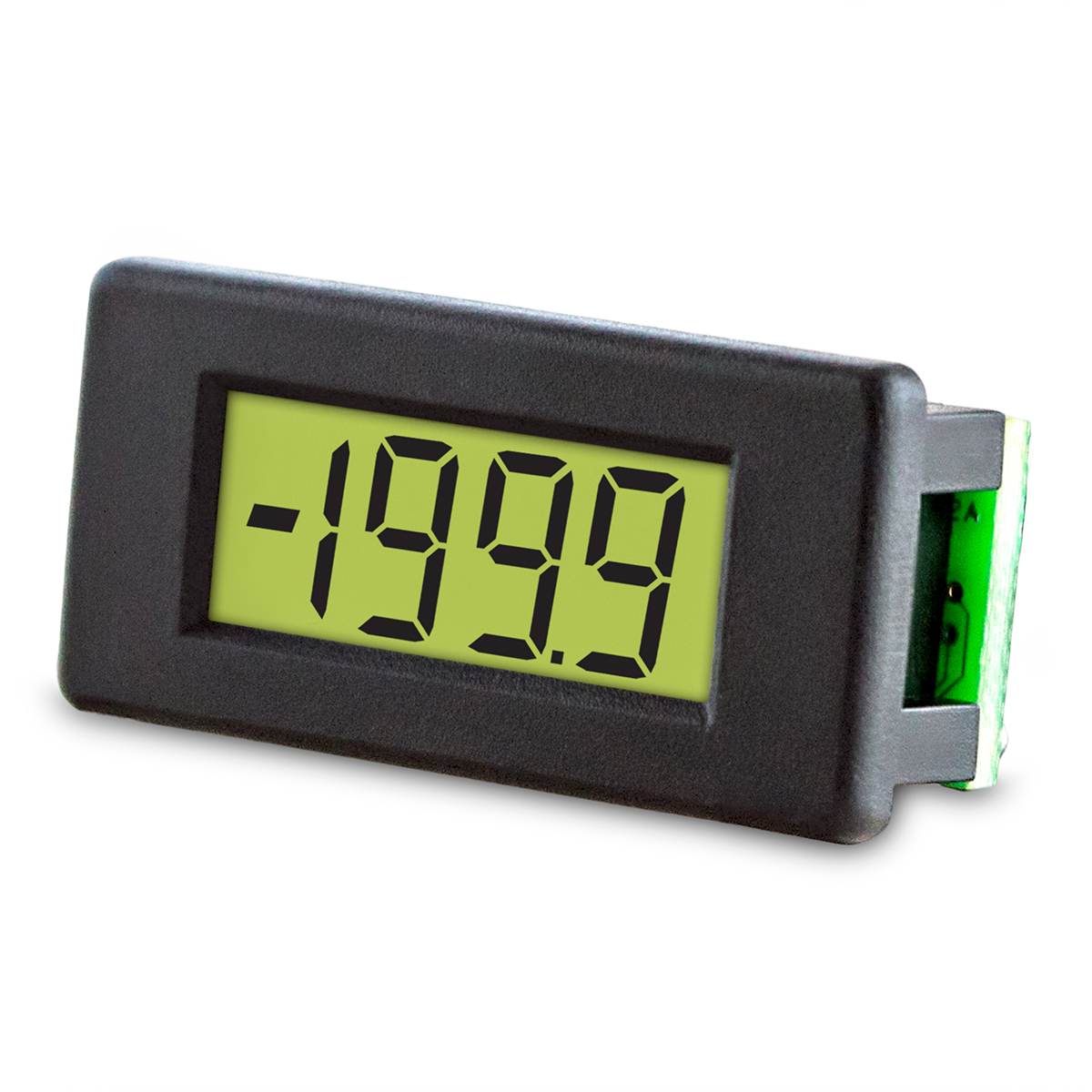 Lascar DPM 1AS-BL Series Digital Voltmeter DC, LCD Display 3-Digits ±1 %, 11.4 mm, 28.4 mm