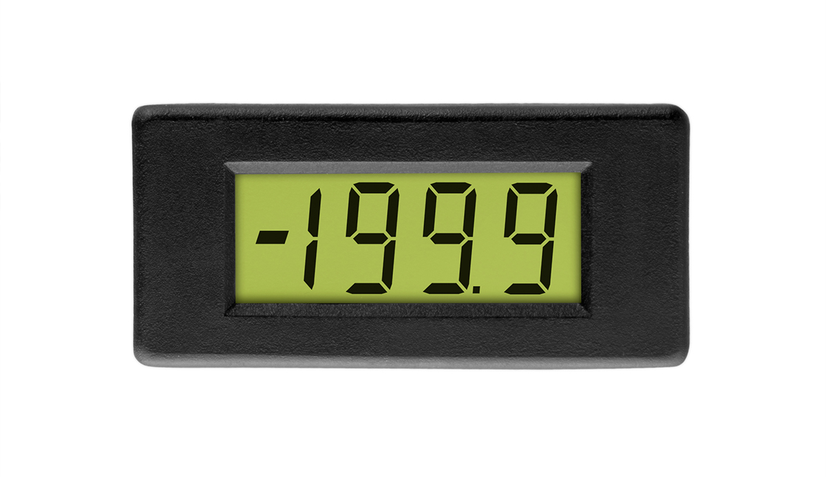 dpm-1as-bl Lascar DPM 1AS-BL Series Digital Voltmeter DC, LCD Display 3-Digits ±1 %, 11.4 mm, 28.4 mm