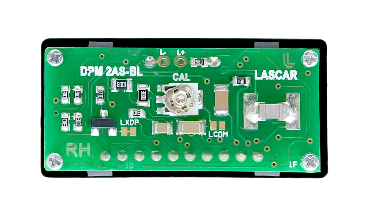 dpm-2as-bl Lascar DPM 2AS-BL Series Digital Voltmeter DC, LCD Display 3-Digits ±1 %, 15 mm, 33 mm