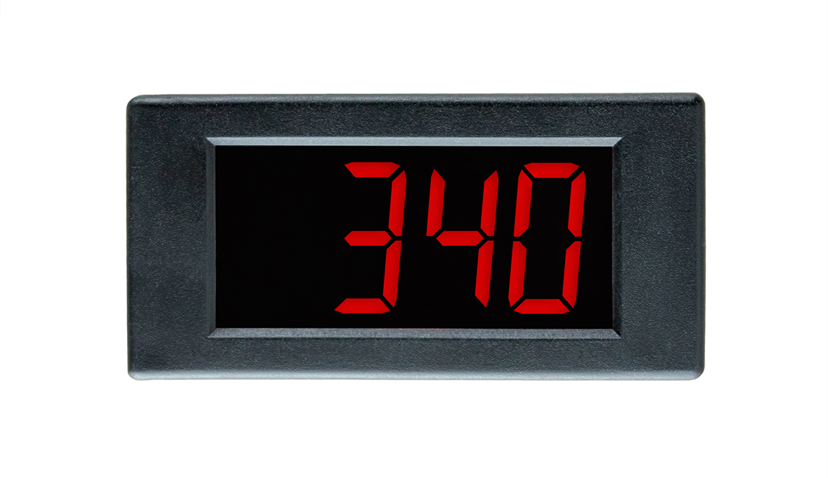 dpm-340 Lascar DPM340 Series Digital Voltmeter DC, LED Display 3.5-Digits ±1 %, 18 mm, 38 mm