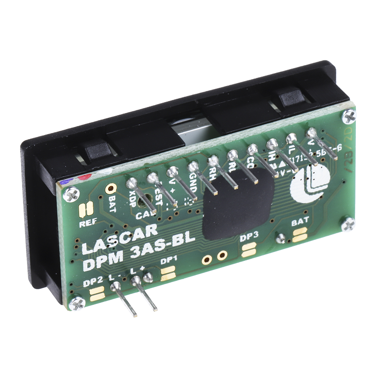 dpm-3as-bl Lascar DPM 3AS-BL Series Digital Voltmeter DC, LCD Display 3.5-Digits ±1 %, 18 mm, 38 mm