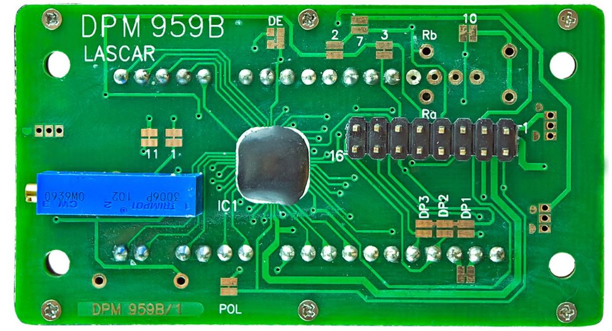 dpm-959b Lascar DPM Series Digital Voltmeter DC, LED Display 3.5-Digits 0.1 %, 40 mm, 72 mm
