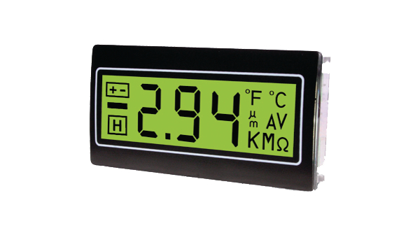 TDE Instruments DPM961 LCD Digital Panel Multifunction Meter for Voltage, Temperature, Current,  22.2 mm  x 45 mm