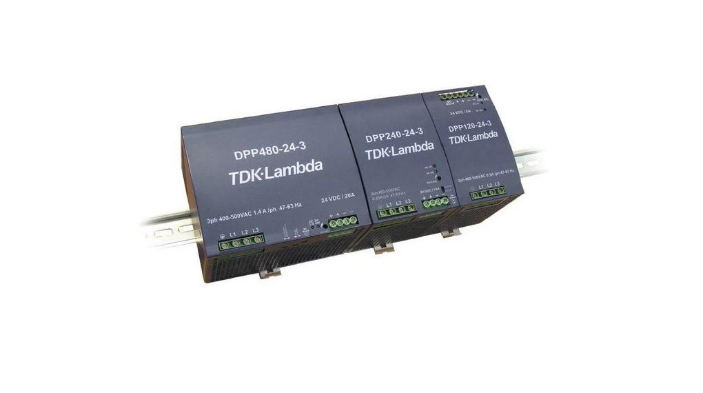 TDK-Lambda DPP120 - 960 DIN Rail DIN Rail Power Supply 575V ac AC Input 12V, 10 A Output DC 120 W