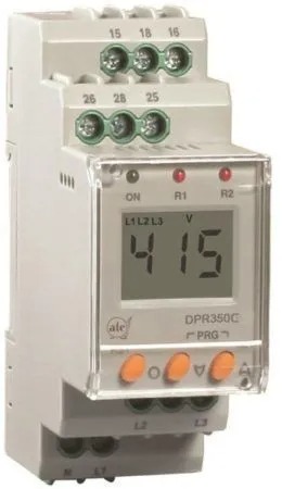 ATC Monitoring Relay, 2 Phase, 280 to 600 VAC Monitor Range, SPDT, DIN Rail, 160V ac, 280 V ac, 300 V ac, 520 V ac