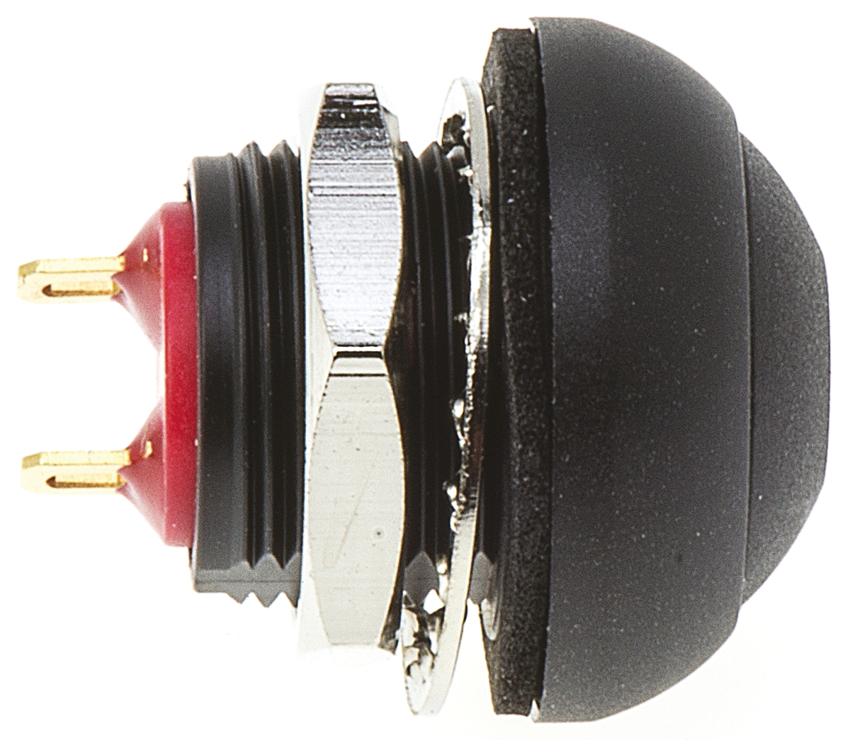 dpw1cgk KNITTER-SWITCH DPW Series Miniature Push Button Switch, Momentary, Panel, 12.9 mm Cutout, SPST, Black LED, IP67 250 V ac