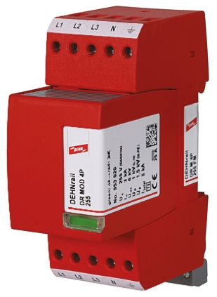 Dehn, DR Modular Surge Protector 440V ac Maximum Voltage Rating 8 kA Maximum Surge Current Surge Arrester