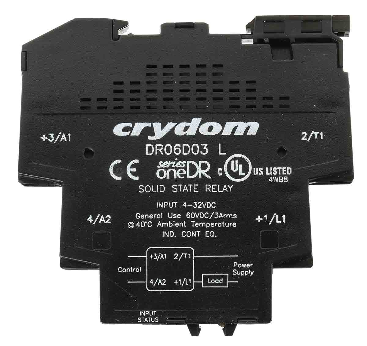 dr06d03 Sensata / Crydom One DR Solid State Interface Relay, Control:32V dc DIN Rail Screw