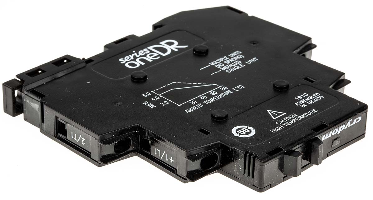 dr06d06 Sensata / Crydom OneDR Solid State Interface Relay 24V ac, 600 V ac DIN Rail Screw