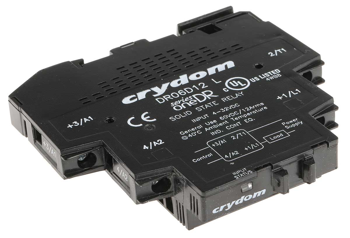 Sensata / Crydom DR Solid State Interface Relay, Control:32V dc DIN Rail Screw
