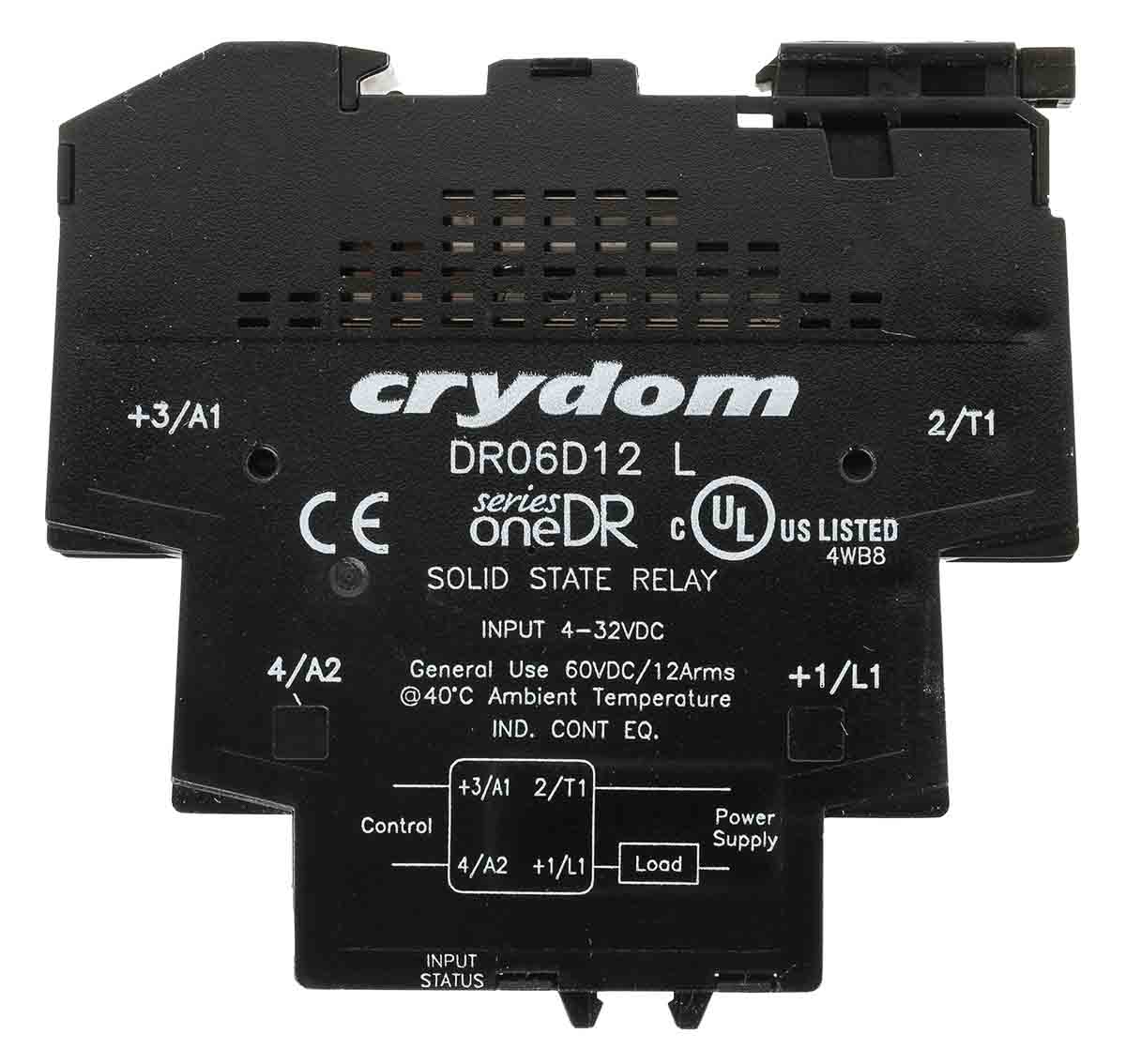 dr06d12 Sensata / Crydom DR Solid State Interface Relay, Control:32V dc DIN Rail Screw