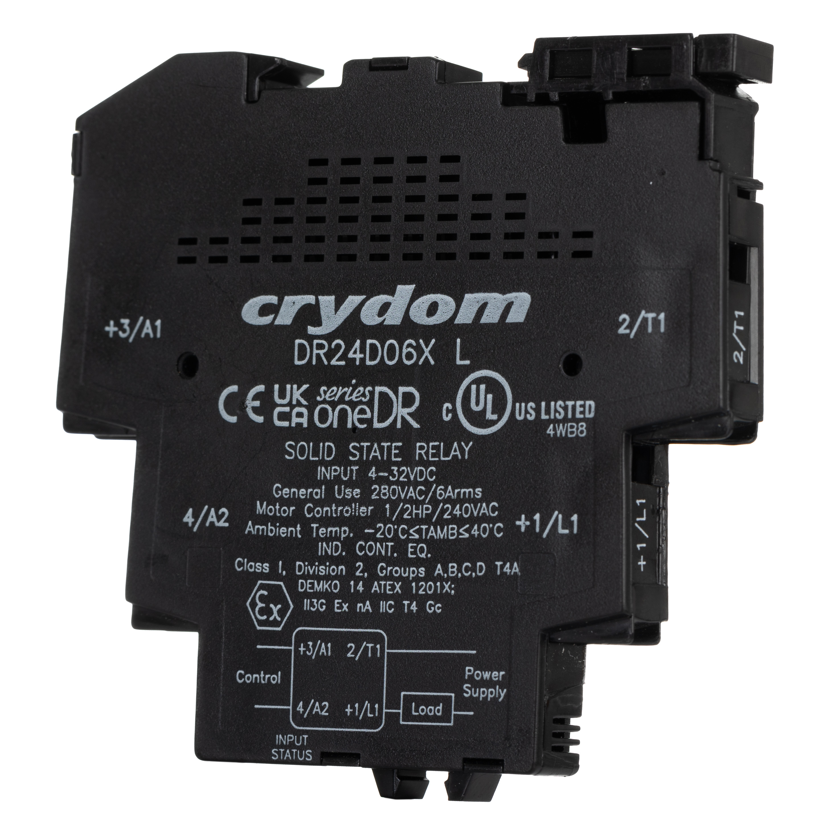 Sensata / Crydom DR Solid State Interface Relay, Control:32V dc DIN Rail Screw