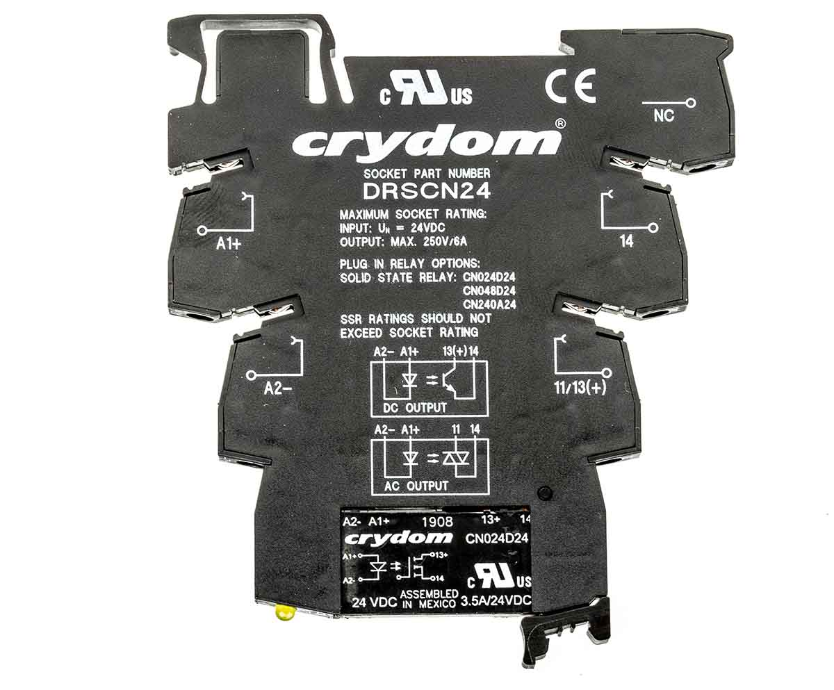 Sensata / Crydom DRACN Solid State Interface Relay, Control:30V dc DIN Rail Screw