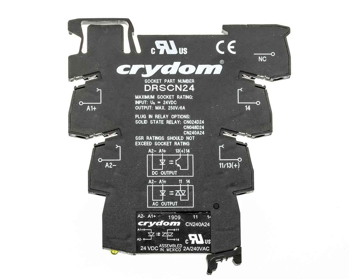 Sensata / Crydom DRACN Solid State Interface Relay, Control:30V dc DIN Rail Screw