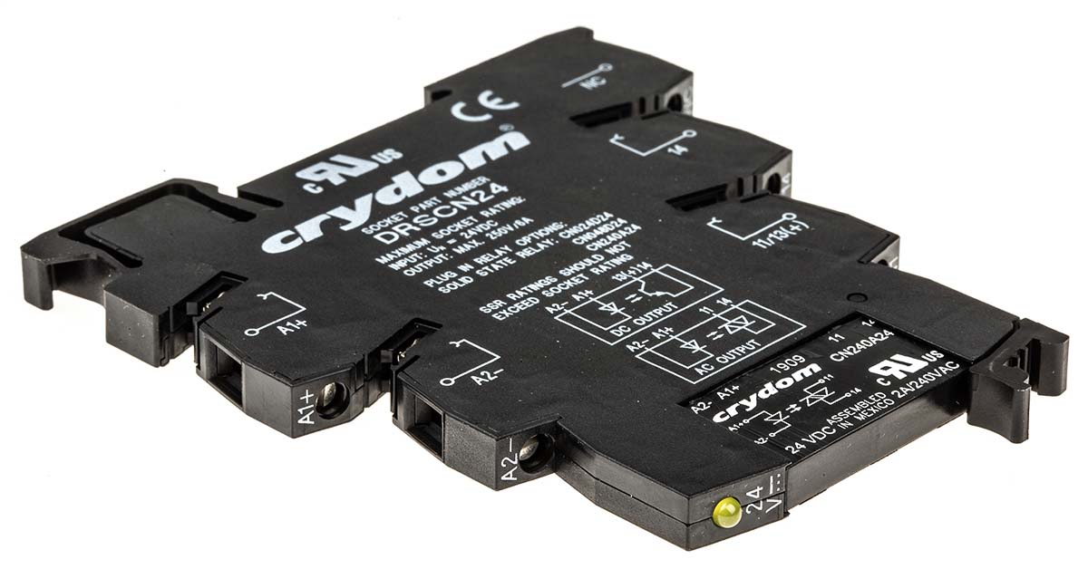 dra-cn240a24 Sensata / Crydom DRACN Solid State Interface Relay, Control:30V dc DIN Rail Screw