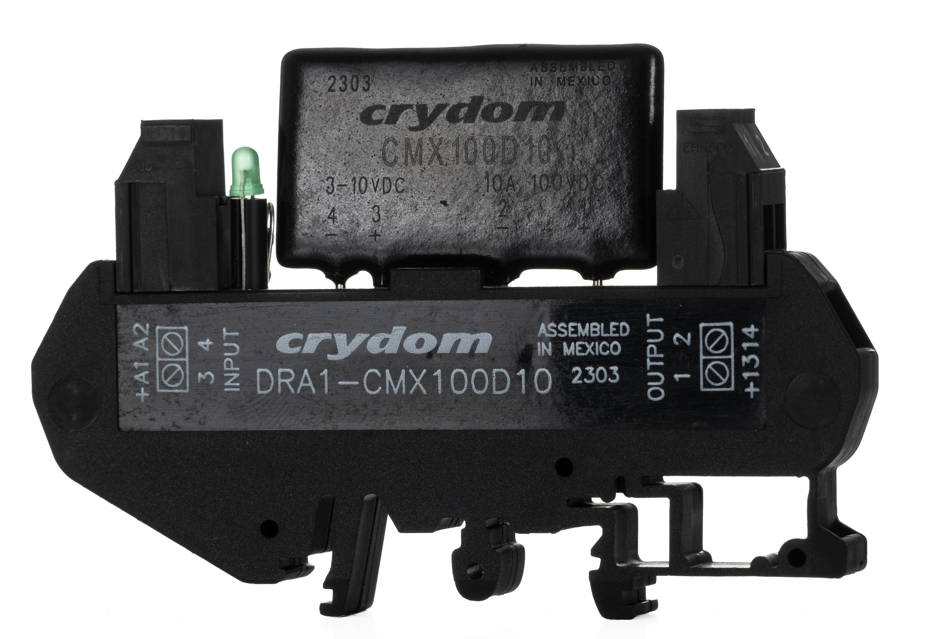 dra1-cmx100d10 Sensata / Crydom DRA Solid State Interface Relay, Control:10V dc DIN Rail Screw