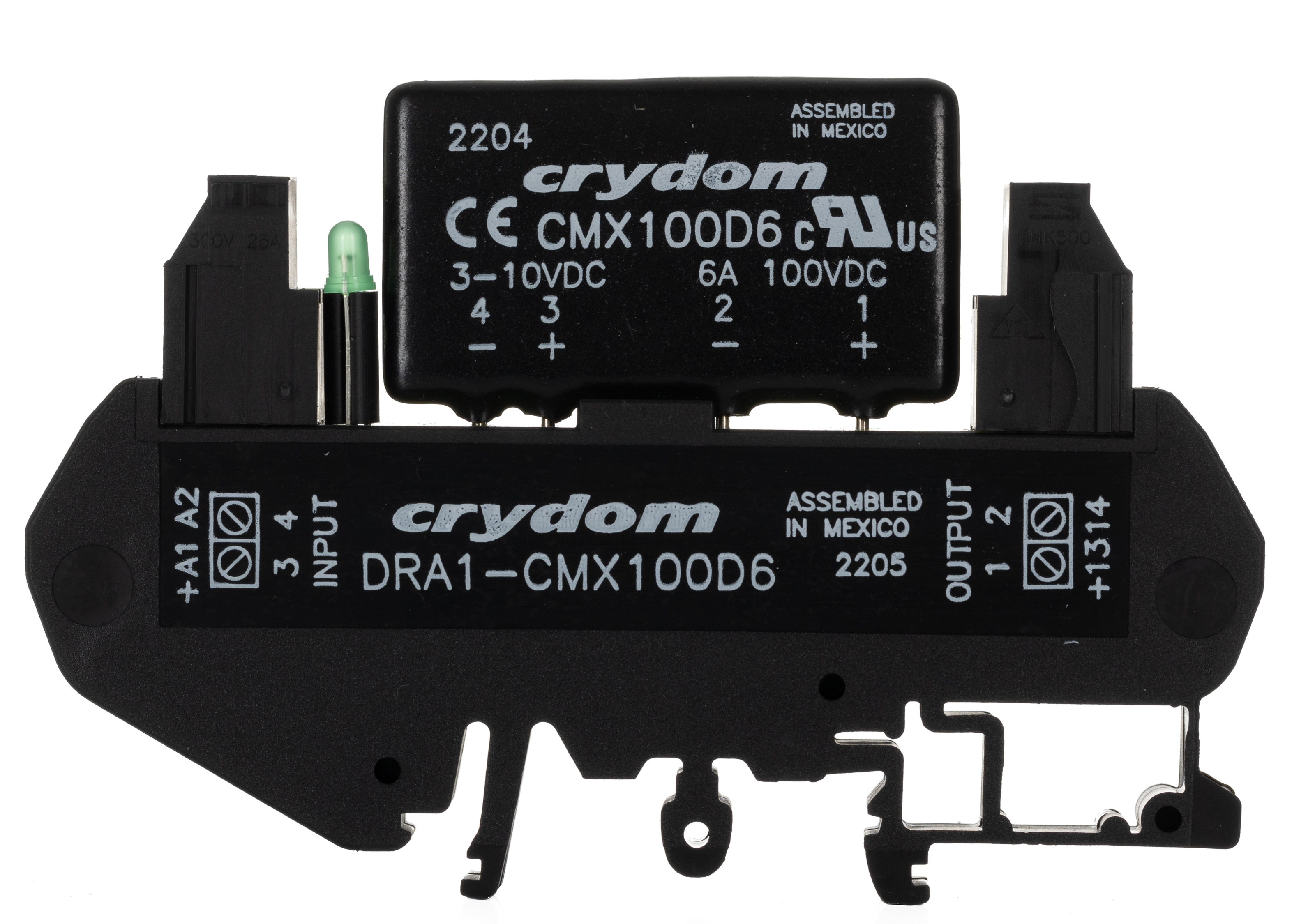 Sensata / Crydom DRA Solid State Interface Relay, Control:10V dc DIN Rail Screw