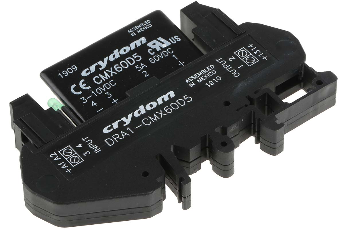 Sensata / Crydom DRA1 CMX Solid State Interface Relay, Control:10V dc DIN Rail Screw