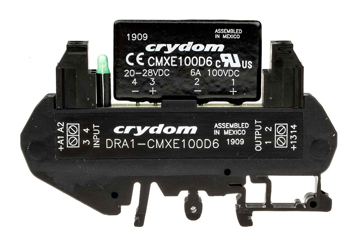 Sensata / Crydom DRA1 CMX Solid State Interface Relay, Control:28V dc DIN Rail Screw