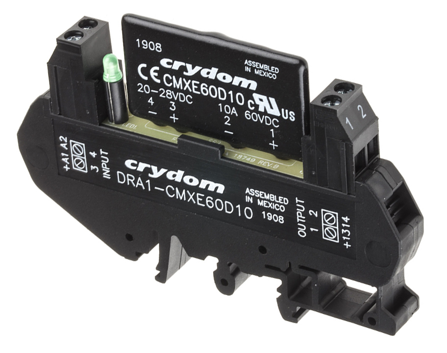 Sensata / Crydom DRA1 CMX Solid State Interface Relay 530V ac DIN Rail Screw