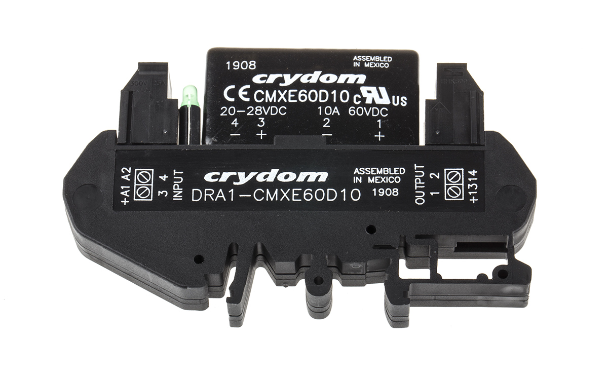 dra1-cmxe60d10 Sensata / Crydom DRA1 CMX Solid State Interface Relay 530V ac DIN Rail Screw