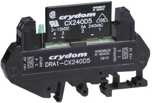 Sensata / Crydom DRA1-CX Solid State Interface Relay, Control:140V DIN Rail Screw