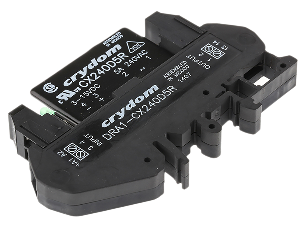 Sensata / Crydom DRA1-CX Solid State Interface Relay, Control:15V dc DIN Rail Screw