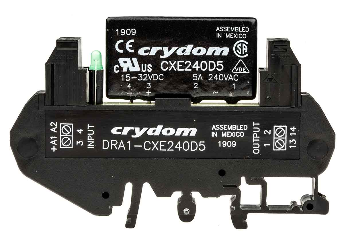 Sensata / Crydom DRA1-CX Solid State Interface Relay, Control:32V dc DIN Rail Screw